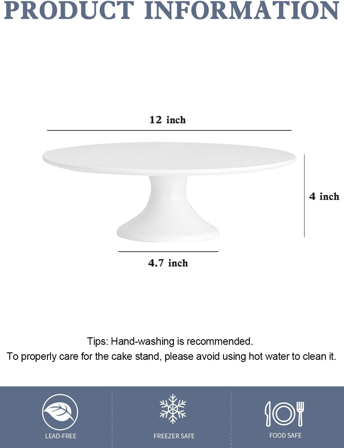 4 PCS Round Cake Stand, Cake Plate, Dessert Stand, Cake Stand for Party, Home Decorating Stand, White