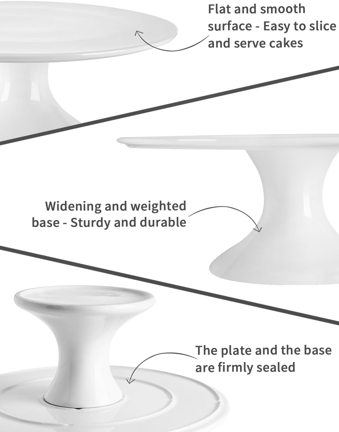 4 PCS Round Cake Stand, Cake Plate, Dessert Stand, Cake Stand for Party, Home Decorating Stand, White